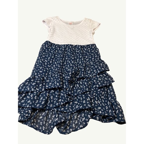 Wonder Nation Blue & White Floral Dress XS (4-5) - Picture 2 of 14